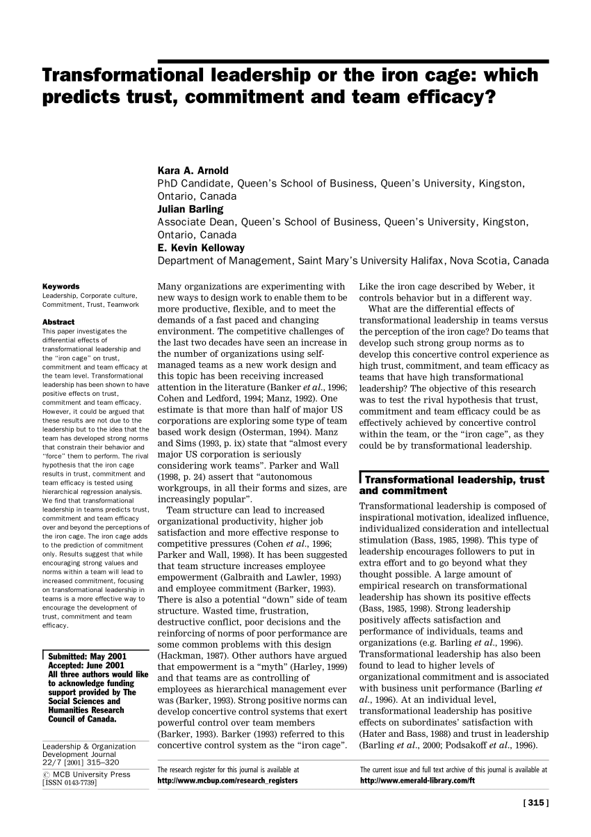 Comparative Analysis of the Effects of Organization