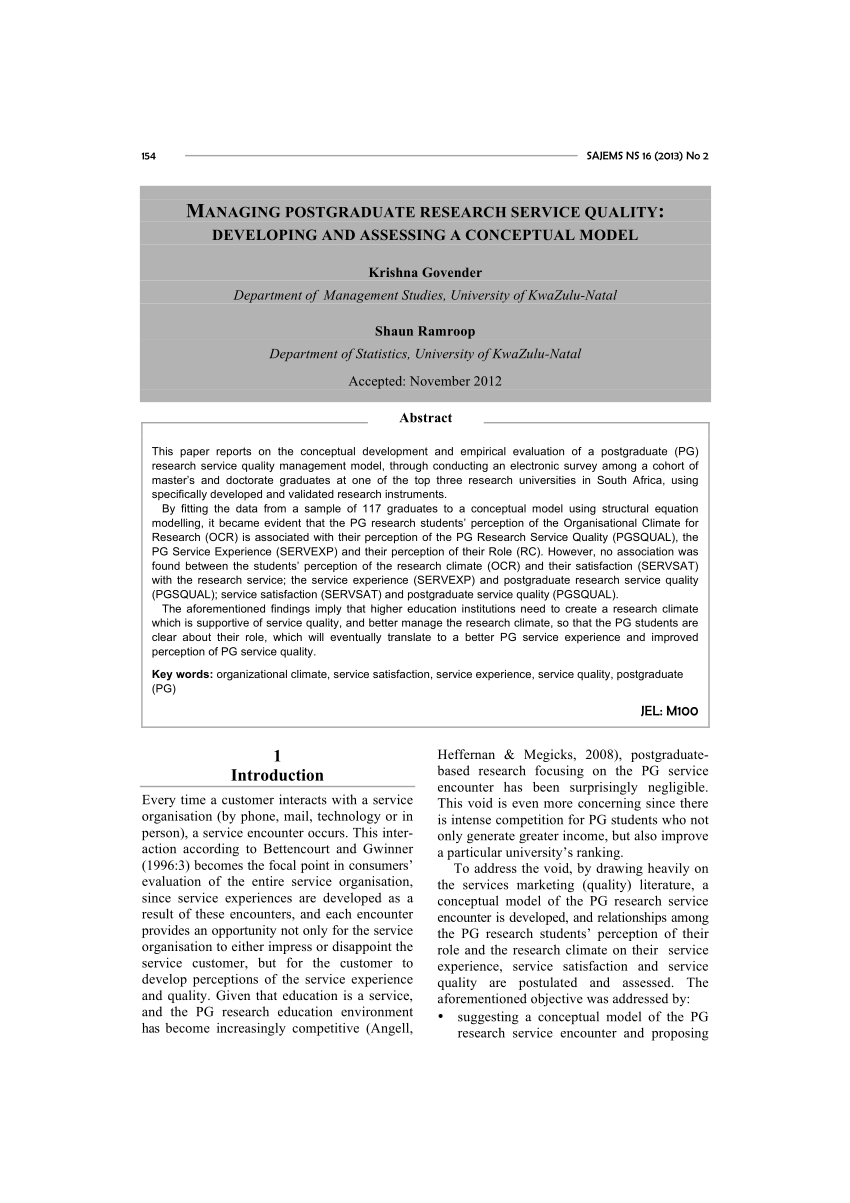 Research Article EXPLAINING THE RELATIONSHIP BETWEEN