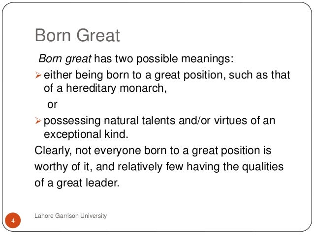 Leaders Are Born Not Made UK Essays UKEssays